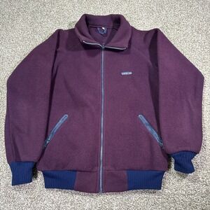 80s Patagonia Ful Zip Fleece Sz Medium Rare Purple Burngundy Colorway Bomber